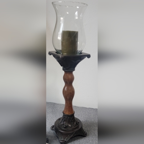 Vintage Solid Bronze Candle Holder - Picture 3 of 5